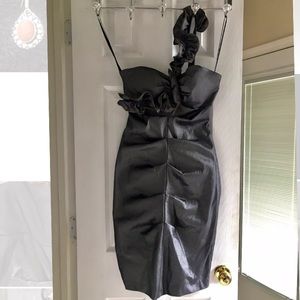 Betsy & Adam Short Stretchy  metallic sheen Dress